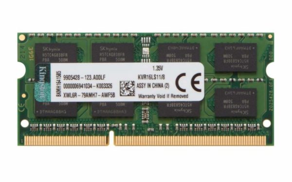 Refurbished / Used Kingston 8GB 1600MHz DDR3L (PC3-12800) SODIMM Laptop Memory KVR16LS11/8