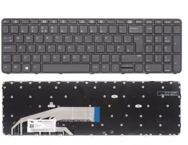Laptop Keyboard HP ProBook 450 G3 455 G3 450 G4 455 G4 470 G3 black frame UK