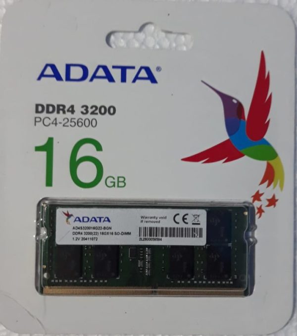 Laptop Memory SO-DIMM ADATA 16 GB DDR4-3200MHZ
