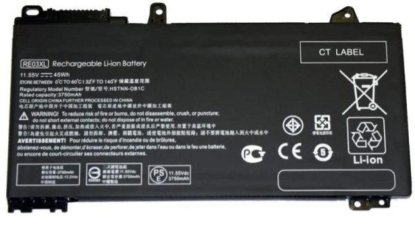 HP Laptop Battery ProBook 430 440 445 450 455R G6 430 440 445 450 G7 RE03XL