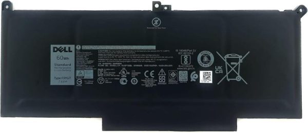 F3YGT Dell Battery Latitude 7480 7490 7280 7290 7380 7390 7.6V 60Wh P73G001 P73G002 P28S001 P28S002 P29S002 DM3WC 2X39G DM6WC 451-BBYE 453-BBCF P28S P73G KG7VF 4-Cell