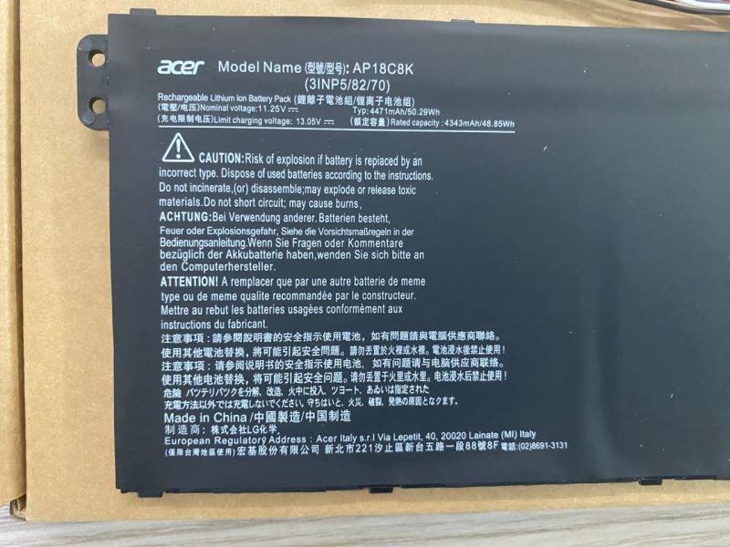 Laptop Battery for Acer AP18C4K AP18C8K Aspire 5 A514-52 A514-52-58U3 A514-54 A514-54G A515-56 A515-56T A515-56G 11.25V 50.29Wh